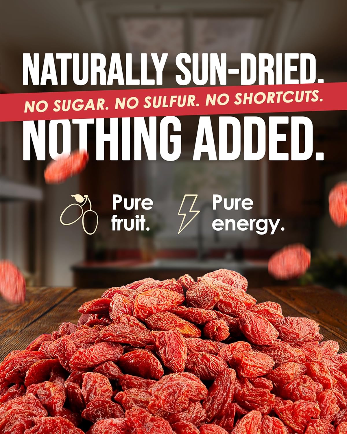 Nutrient Elements Goji Berries – 2 lb/32 oz – USDA Organic, Raw, Sun-Dried, Hand-Picked – Extra Large Dried Berries – Resealable Bag – Naturally Grown, No Additives