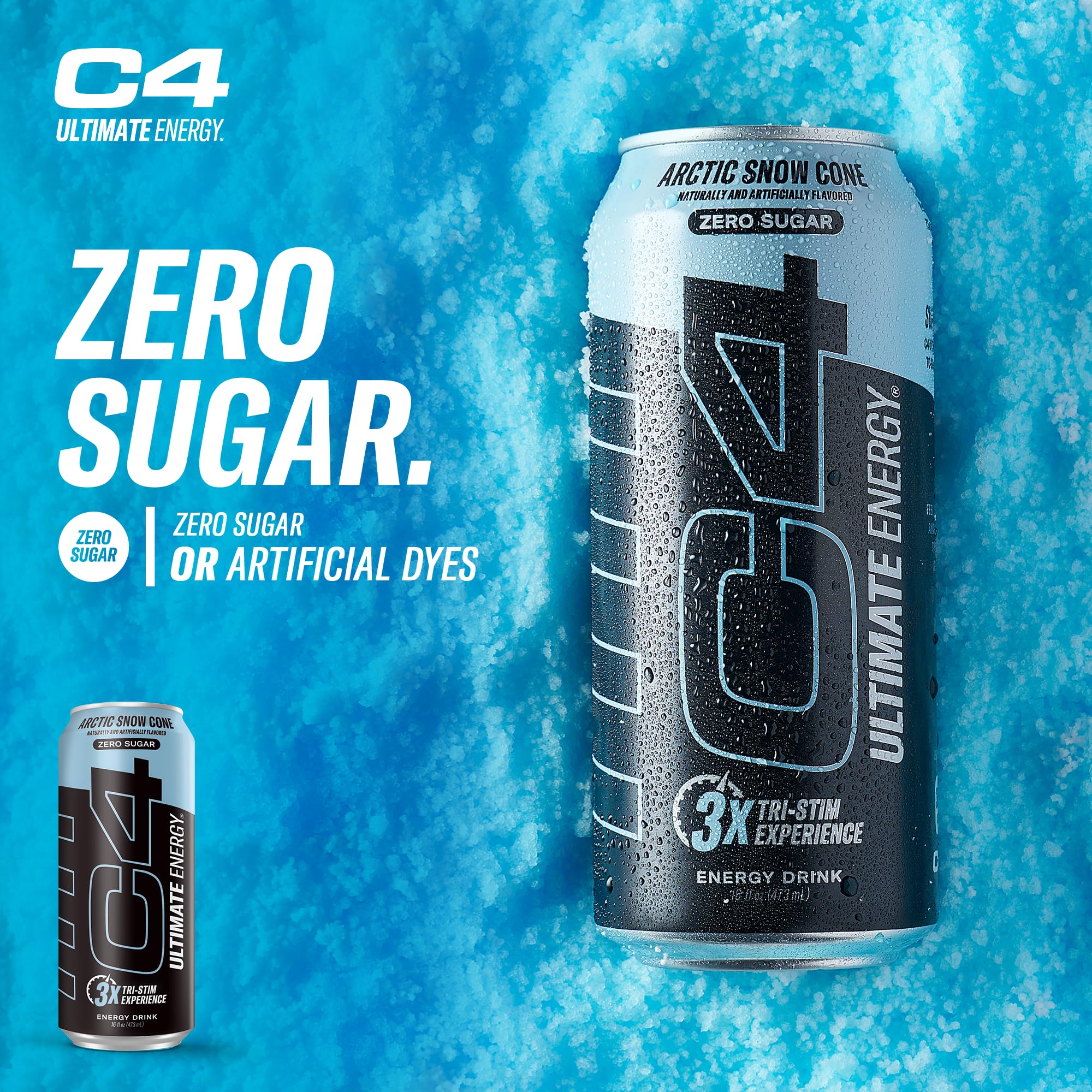 Cellucor C4 Ultimate | Pre Workout Sugar Free Energy Drink | Tri-Stim Experience with 300mg Caffeine + TeaCrine + Dynamine | Fruit Punch | 16oz (Pack of 12)