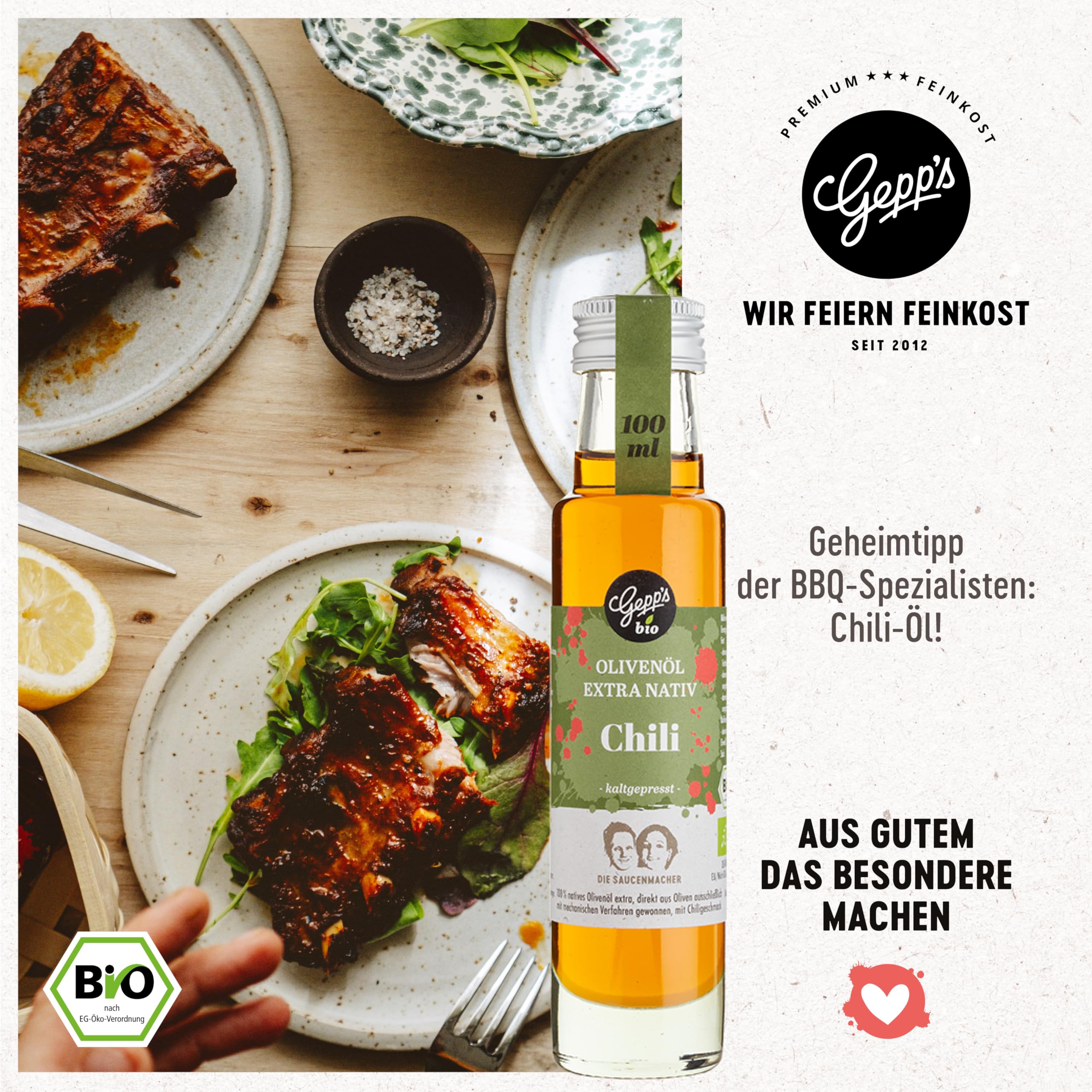 Gepp’s Feinkost Herrenhandtasche I Lustiges Männergeschenk gefüllt mit Delikatessen wie Knoblauch-Chili-Sauce, Edelkräuter-Olivenöl, Texas BBQ Rub I Geschenkidee für Männer