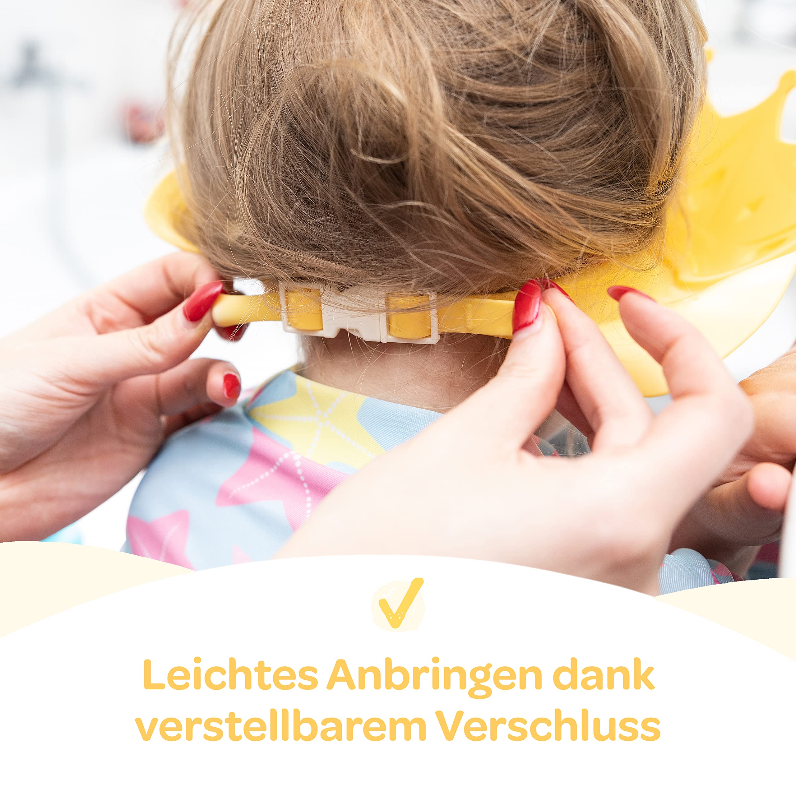 Duschhaube Kinder –- eine Duschhaube für sorgenfreies Haare waschen Kinderschutz (Blau)