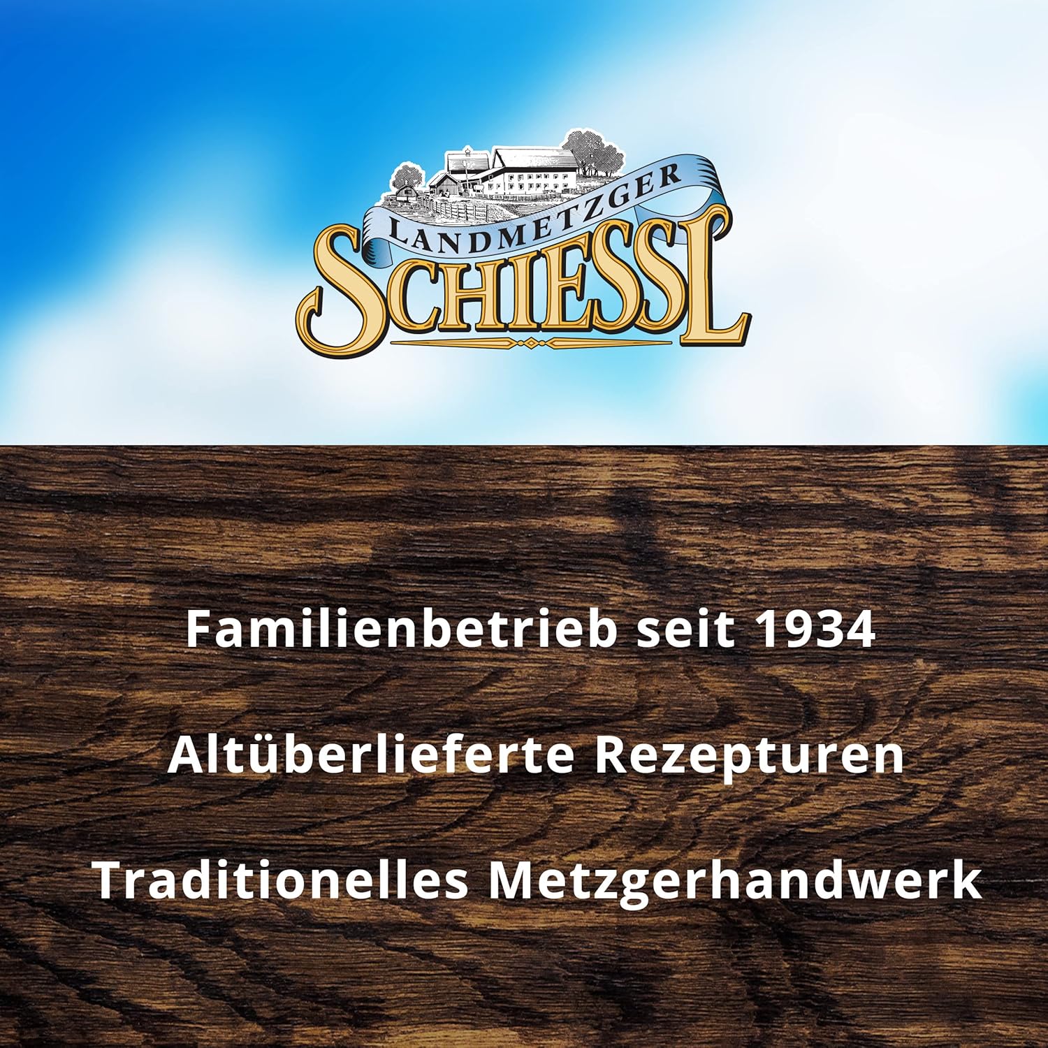 Landmetzgerei Schiessl Bayerisches Probier-Packerl 1 kg | Hausmacher Wurst, Leberkäse, Schinken, Salami | Glutenfrei & laktosefrei | Spitzenqualität aus eigener Schlachtung als Geschenkset