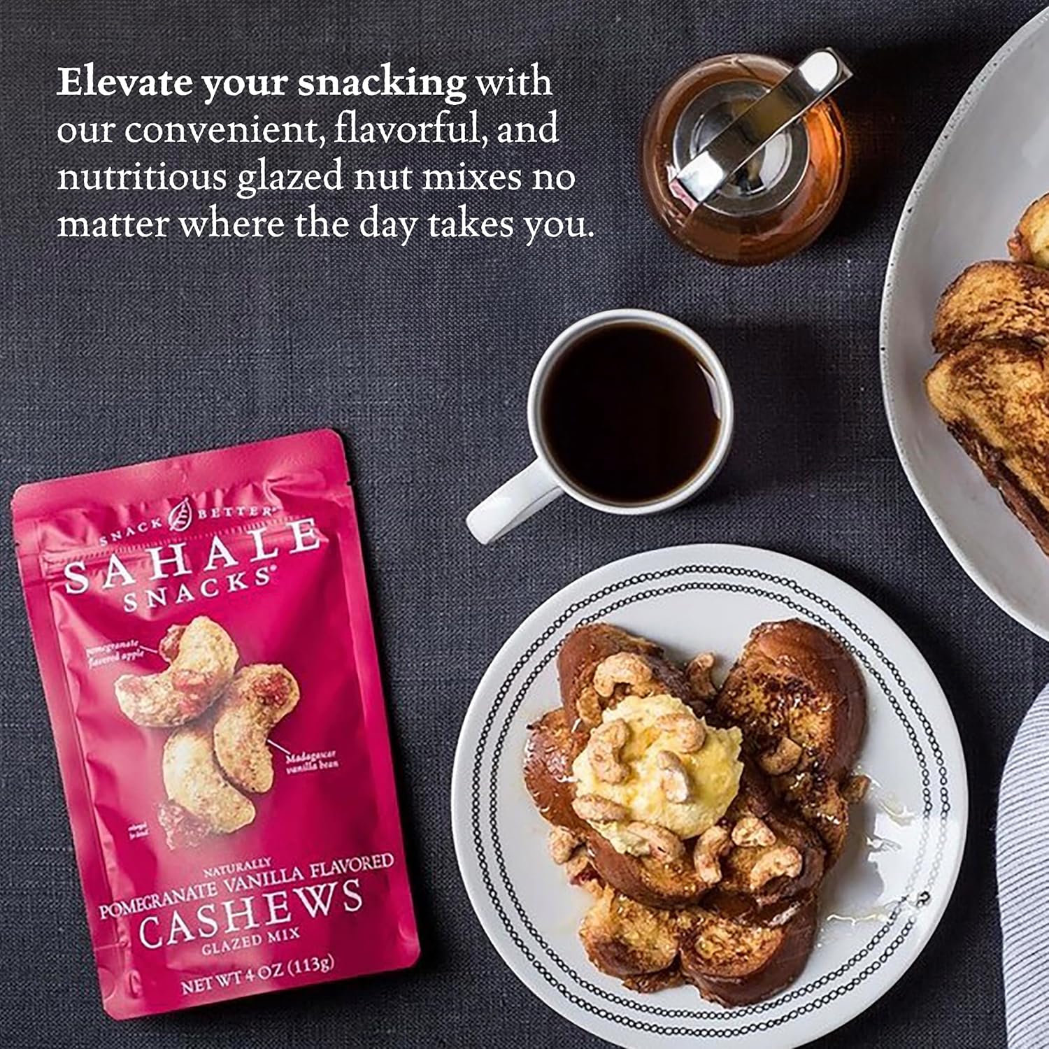 Sahale Snacks Glazed Mix Nut Blend Variety Pack, 1.5 Oz Grab & Go Bags (12 Total Packs) - Four Different Dry-Roasted Deluxe Mixed Nuts Blends Included - Non-GMO Kosher & Certified Gluten-Free Snacks