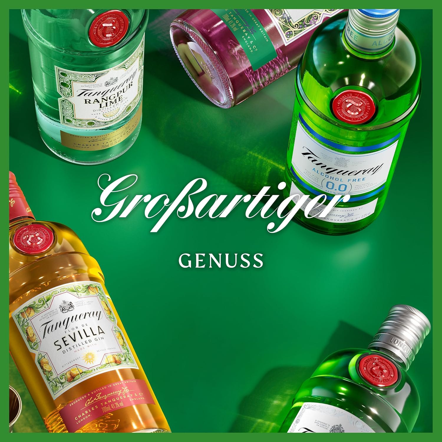Tanqueray London Dry Gin | aromatischer Gin | 4-fach destilliert auf englischem Boden | 43,1% vol | 1000ml Einzelflasche