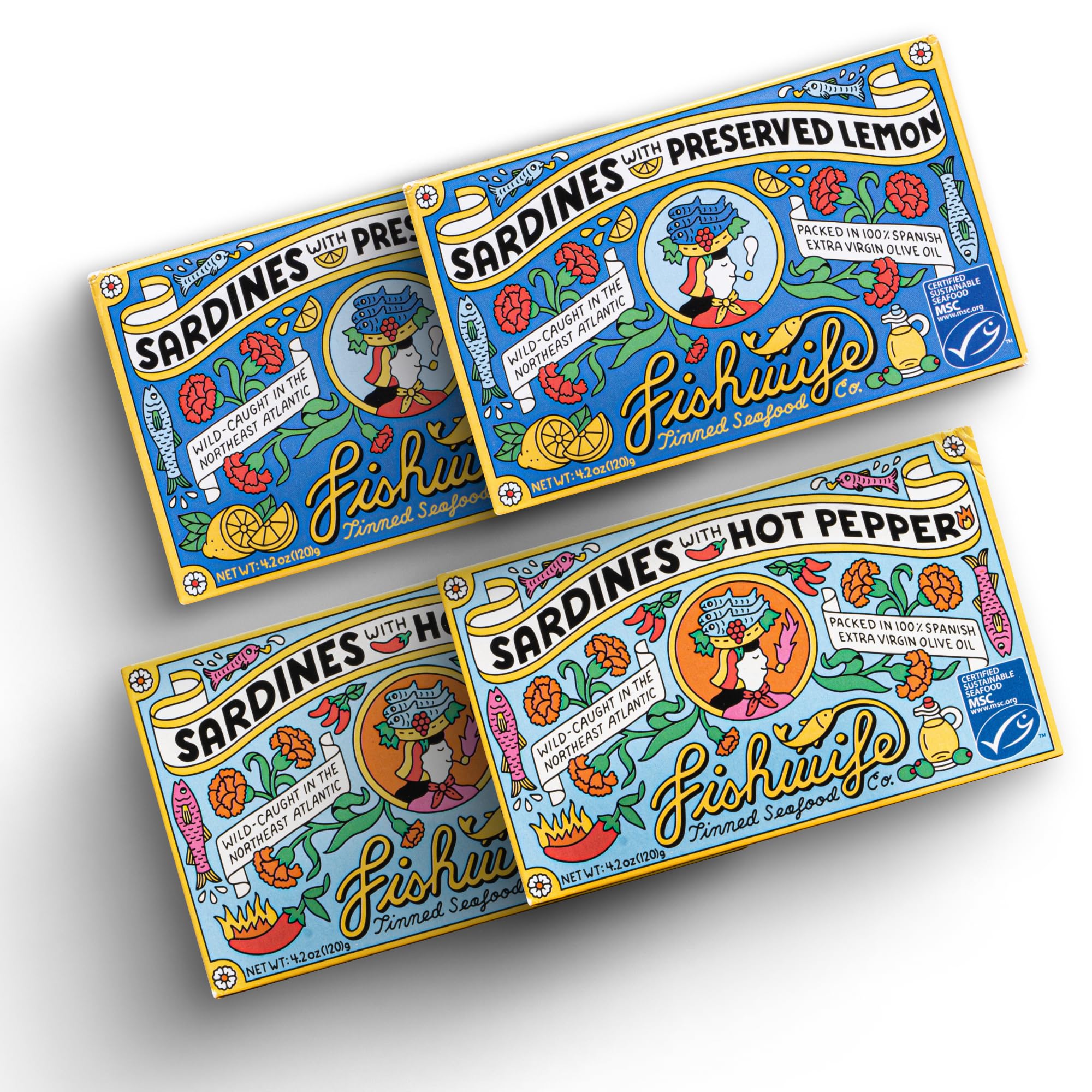 Fishwife Smoky Trio 3-Pack (Smoked Rainbow Trout, Smoked Salmon, Smoked Mackerel) | Gluten-Free, High Protein, Omega-3s | Hand-Packed