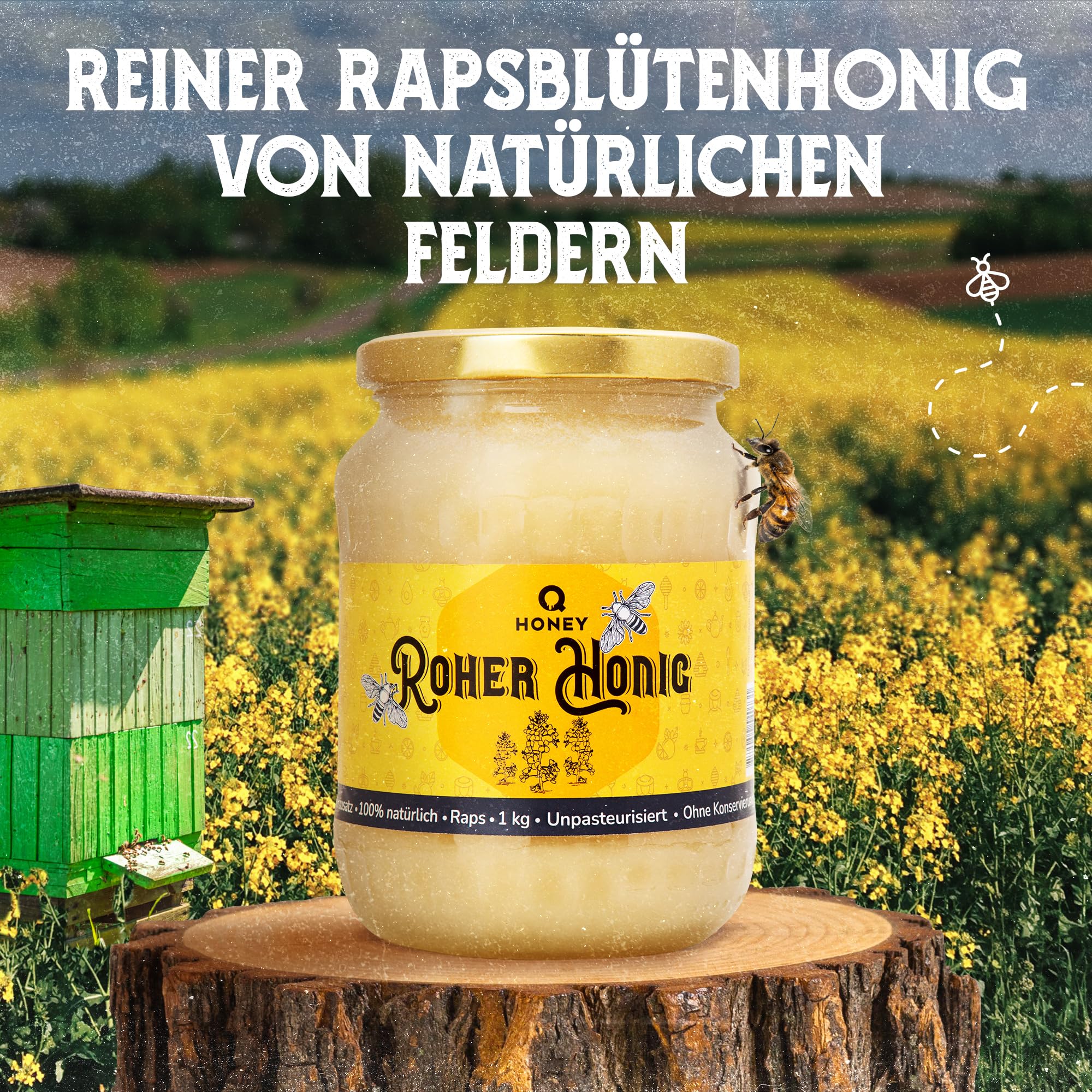 Q Honey – Wildblütenhonig vom Imker, NMR-geprüft, geprüfte Qualität & international anerkannt 2025, 1 kg