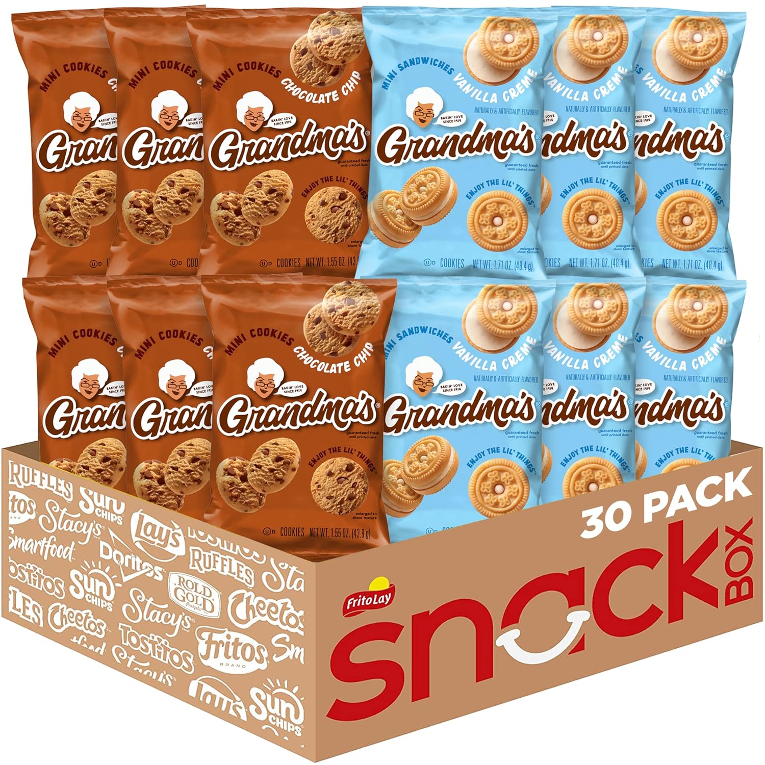 Grandma's Cookies, Variety Pack, (Pack of 30)