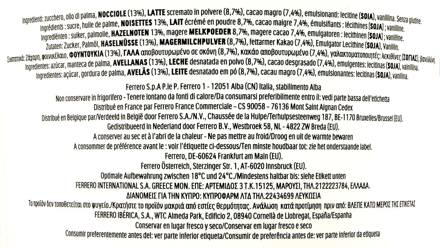nutella - Nuss-Nougat-Creme, 1 Glas mit 750g, leckere Haselnuss-Schoko-Creme als Aufstrich oder für Rezepte