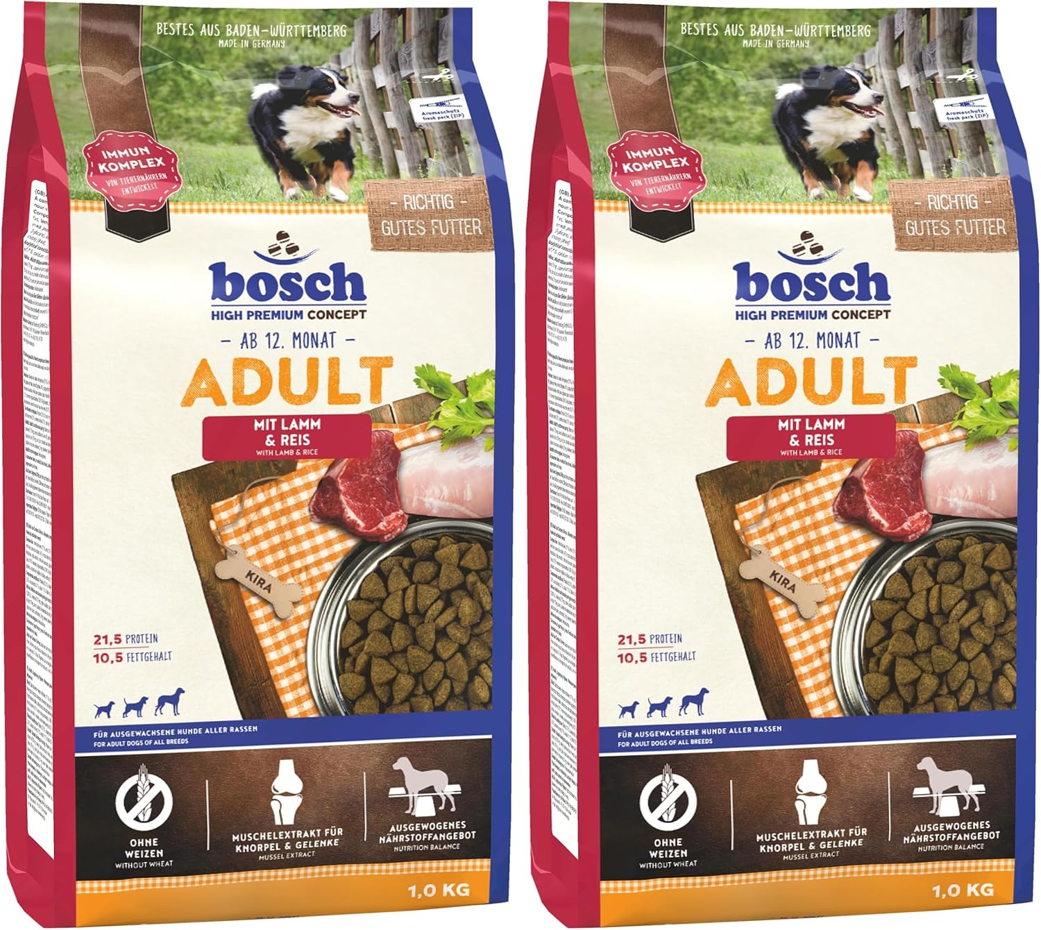 bosch HPC Adult mit Lamm & Reis | Hundetrockenfutter für ausgewachsene Hunde aller Rassen | 1 x 15 kg