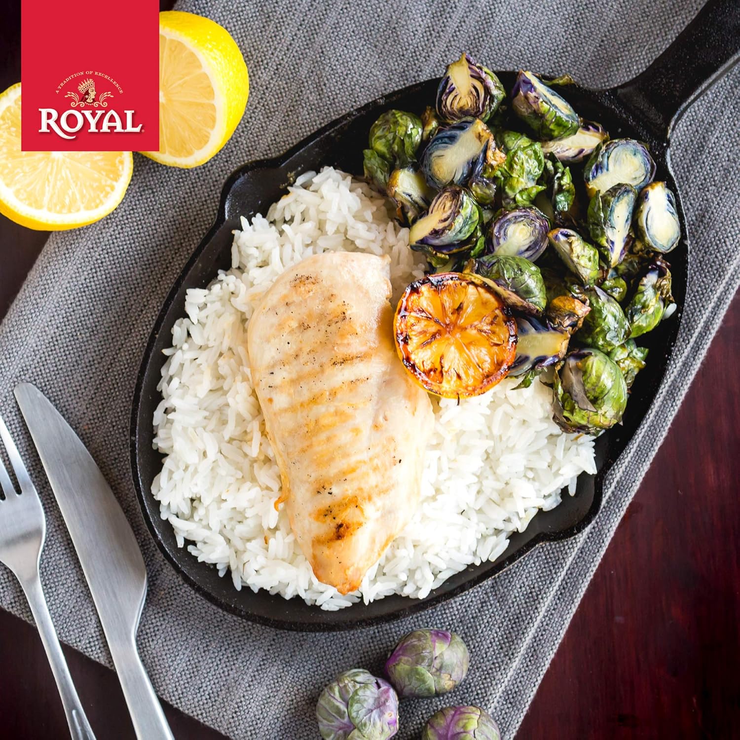 Royal Chef's Secret Sella Basmati Rice - Authentic Extra Long Grain Parboiled Basmati White Rice - 20 lb Bag