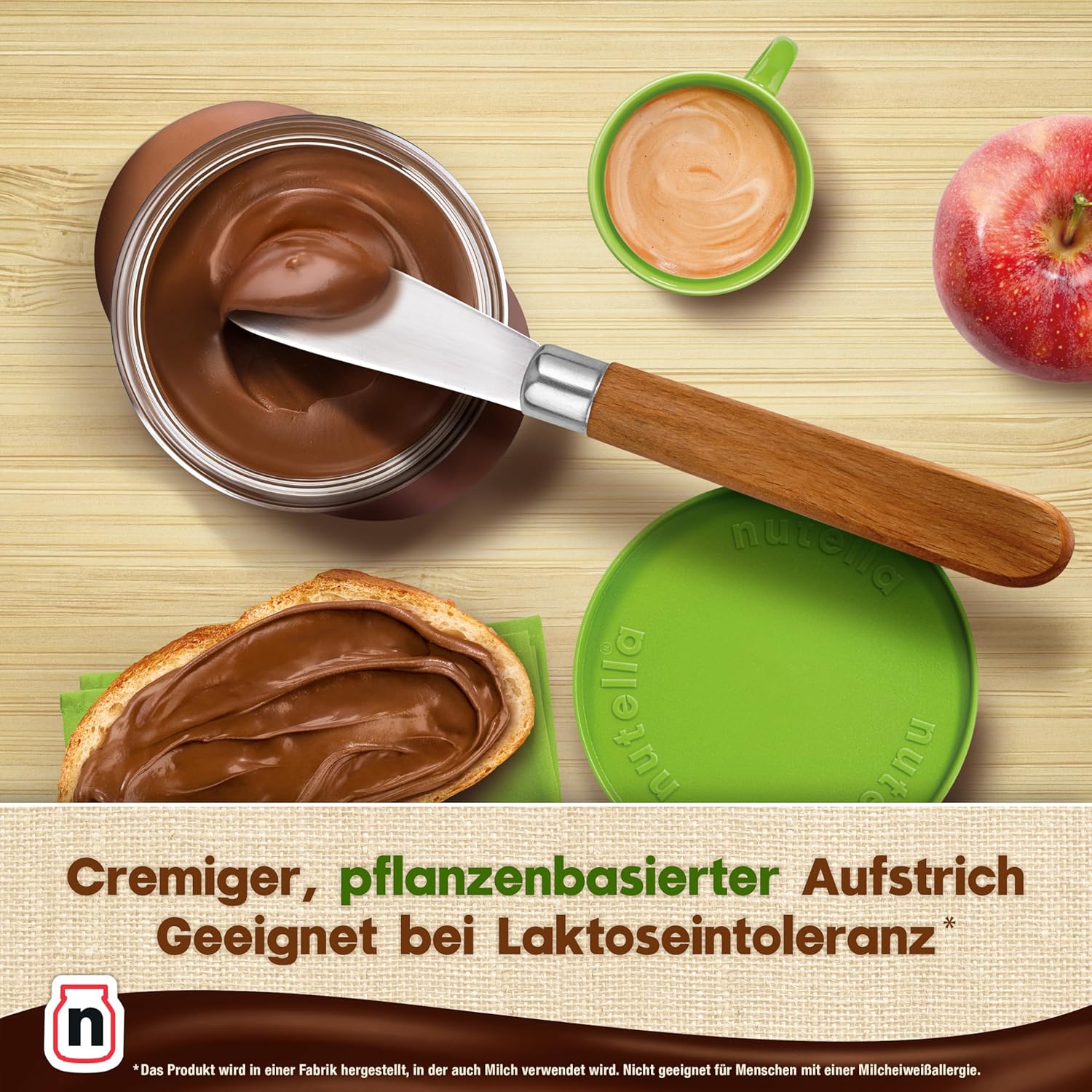 nutella - Nuss-Nougat-Creme, 1 Glas mit 750g, leckere Haselnuss-Schoko-Creme als Aufstrich oder für Rezepte