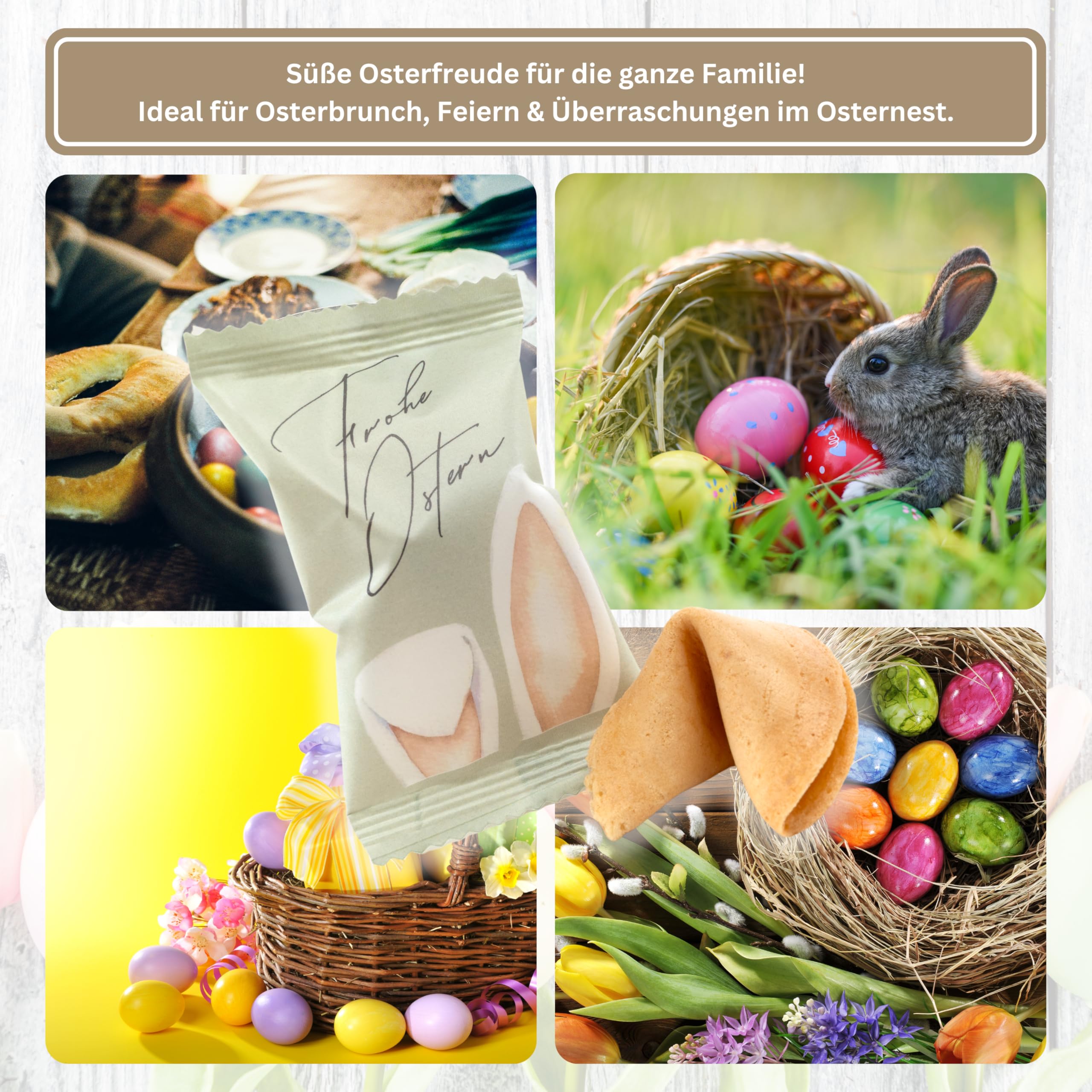 Lucky Treats Glückskekse - 25 Stück - Schön, dass du da bist - Gastgeschenke Hochzeit Deko - Sprüche auf Deutsch & Englisch - regional hergestellt