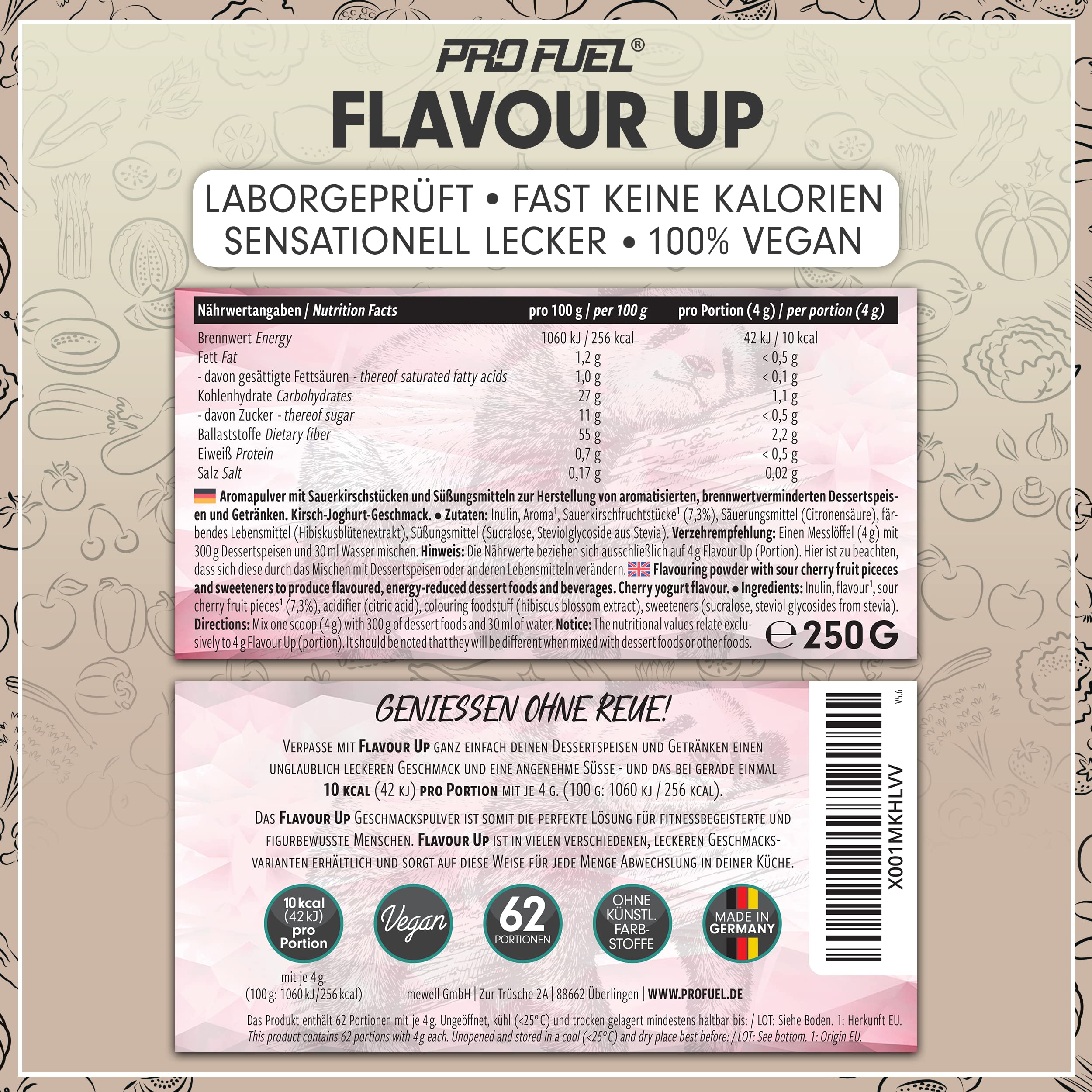 Geschmackspulver MIX PACK mit 8x30g Proben, 8 unglaublich leckere Flavours, nur 8-14 kcal pro Portion, Aroma & angenehme Süße, vielseitig einsetzbar für Lebensmittel & Getränke, FLAVOUR UP