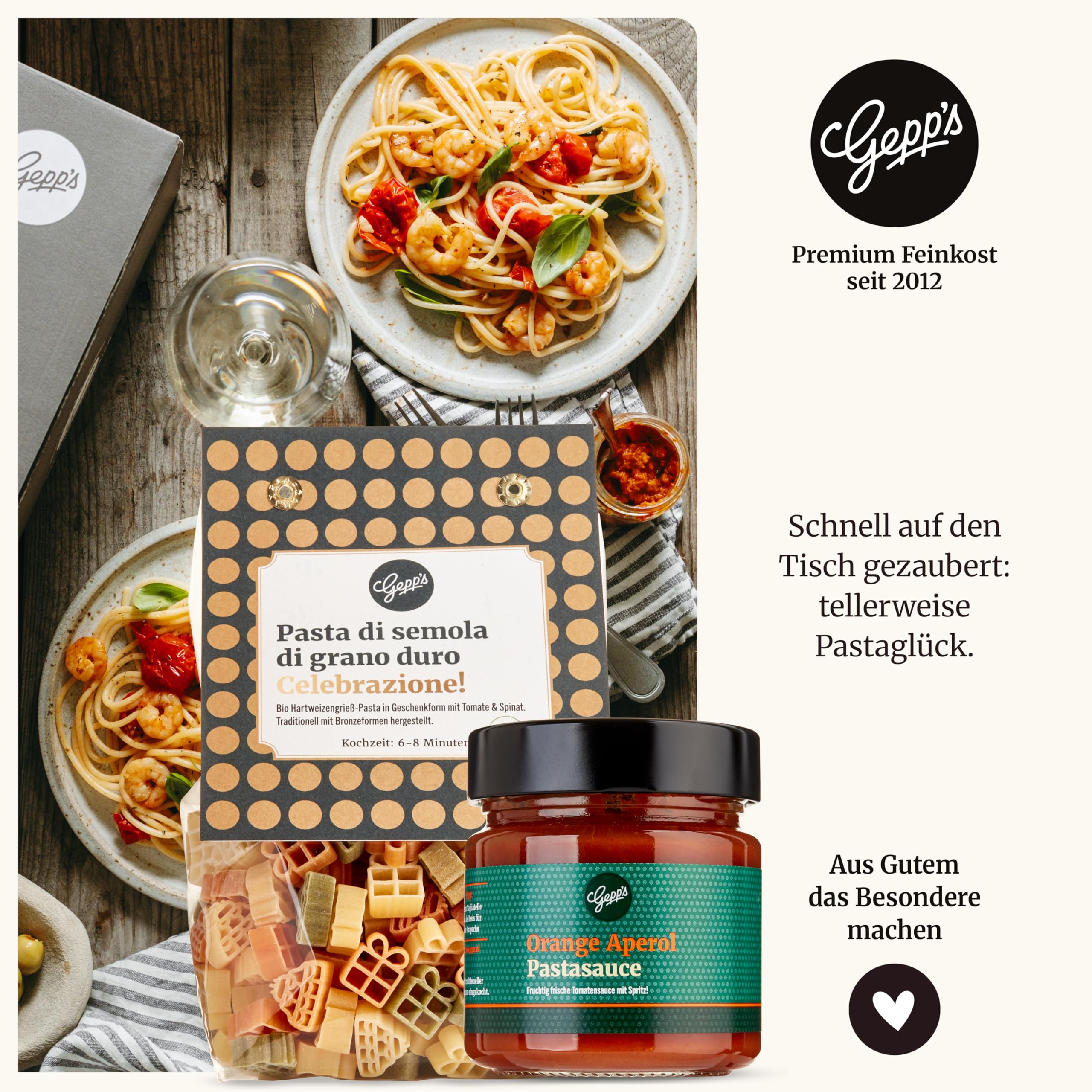 Gepp’s Feinkost Herrenhandtasche I Lustiges Männergeschenk gefüllt mit Delikatessen wie Knoblauch-Chili-Sauce, Edelkräuter-Olivenöl, Texas BBQ Rub I Geschenkidee für Männer