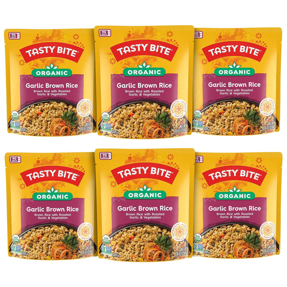 Tasty Bite Organic Brown Rice, 8.8 Ounce (Pack of 12)