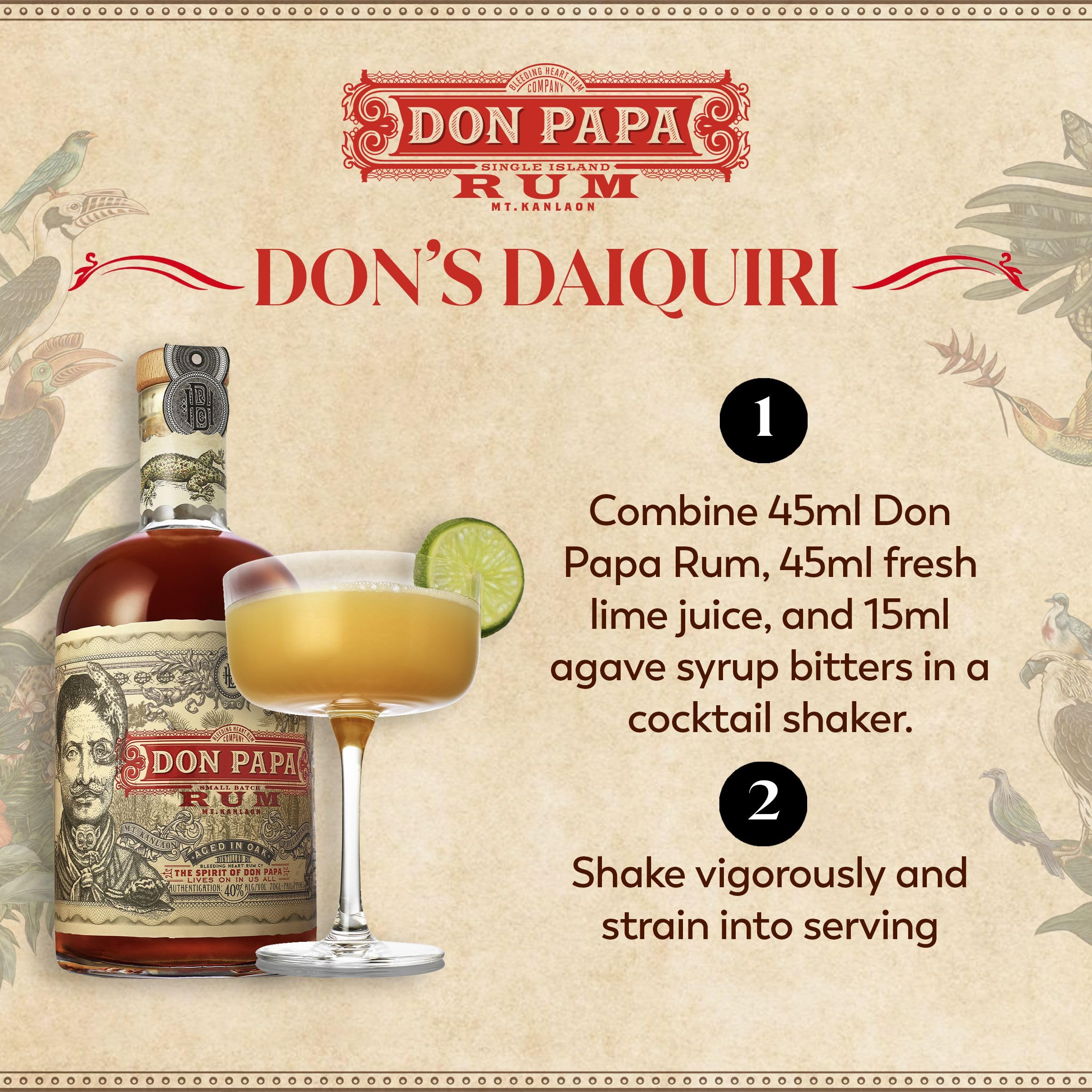 Don Papa Masskara | Rumbasis mit exotischen, philippinischen Früchten und Honig verfeinert | 700ML