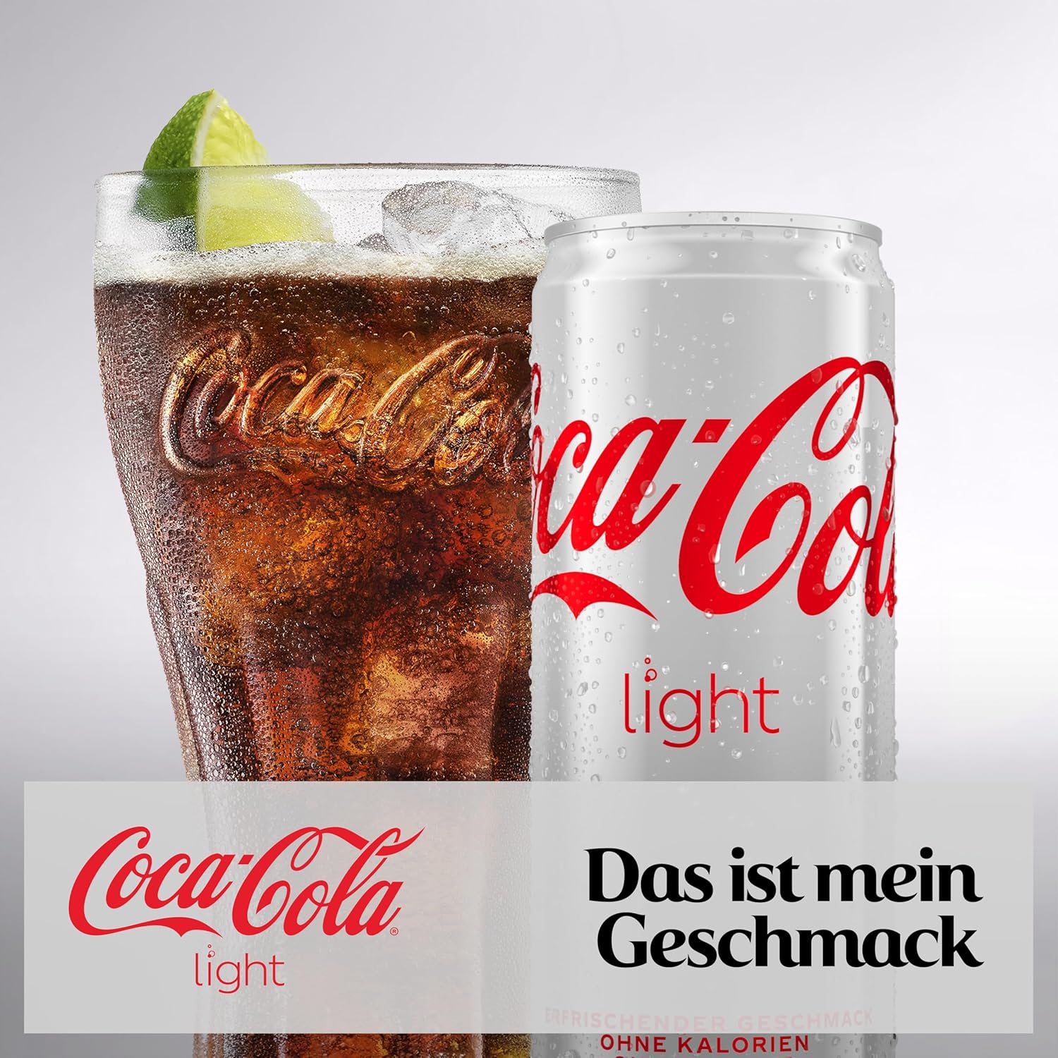 Coca-Cola Light Taste - mit originalem Coca-Cola-Geschmack - ohne Kalorien - erfrischendes Softgetränk in coolen Einweg Dosen (24 x 330 ml)