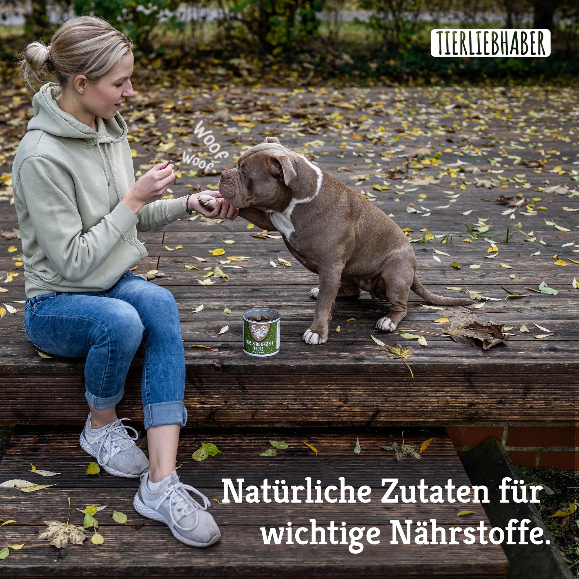 TIERLIEBHABER – Gras- & Kotfresser Drops bei Sodbrennen Hund mit Ulmenrinde für Hunde – Tierärztlich entwickelt – Hund Sodbrennen Drops angereichert mit Moor und Fenchel – 350 g mit ca. 160 Drops