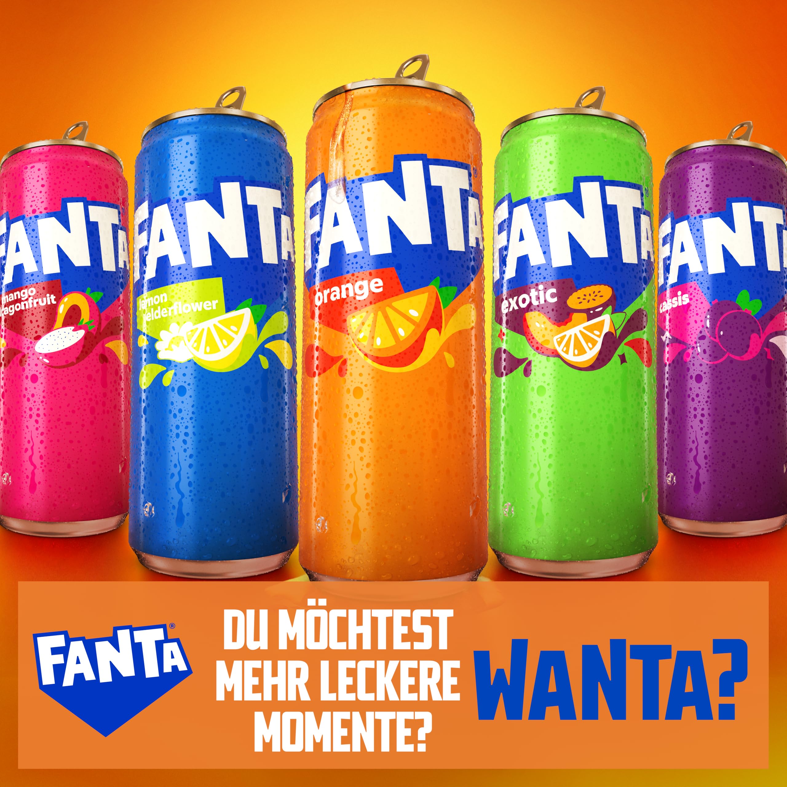 Fanta Lemon & Elderflower - Mischung aus Zitrone und sommerlicher Holunderblüte - mit intensivem Fruchtgeschmack - prickelndes Erfrischungsgetränk in Einweg Dosen (24 x 330 ml)