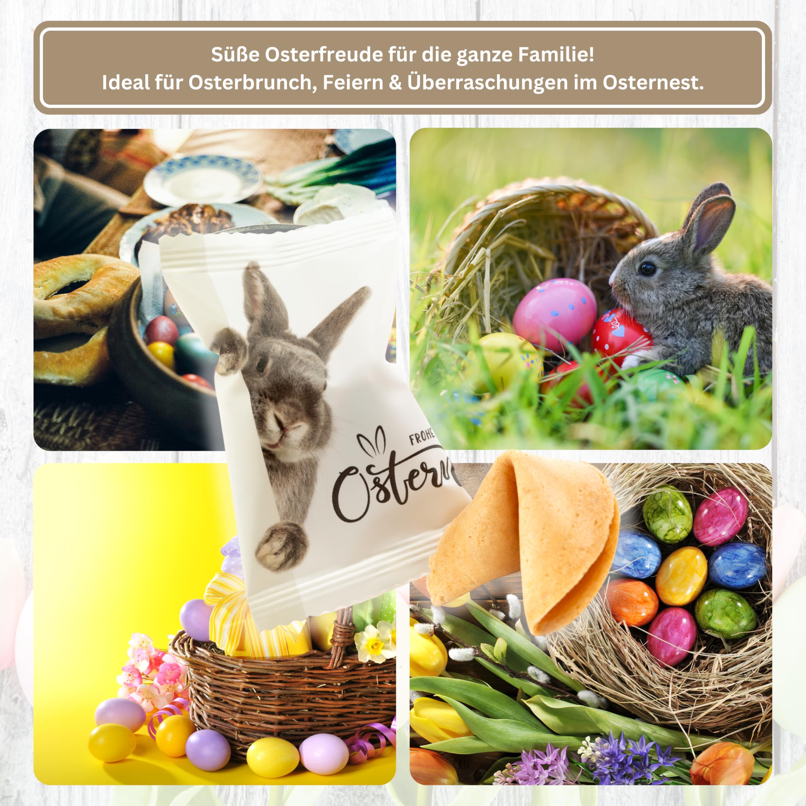 Lucky Treats Glückskekse - 25 Stück - Schön, dass du da bist - Gastgeschenke Hochzeit Deko - Sprüche auf Deutsch & Englisch - regional hergestellt