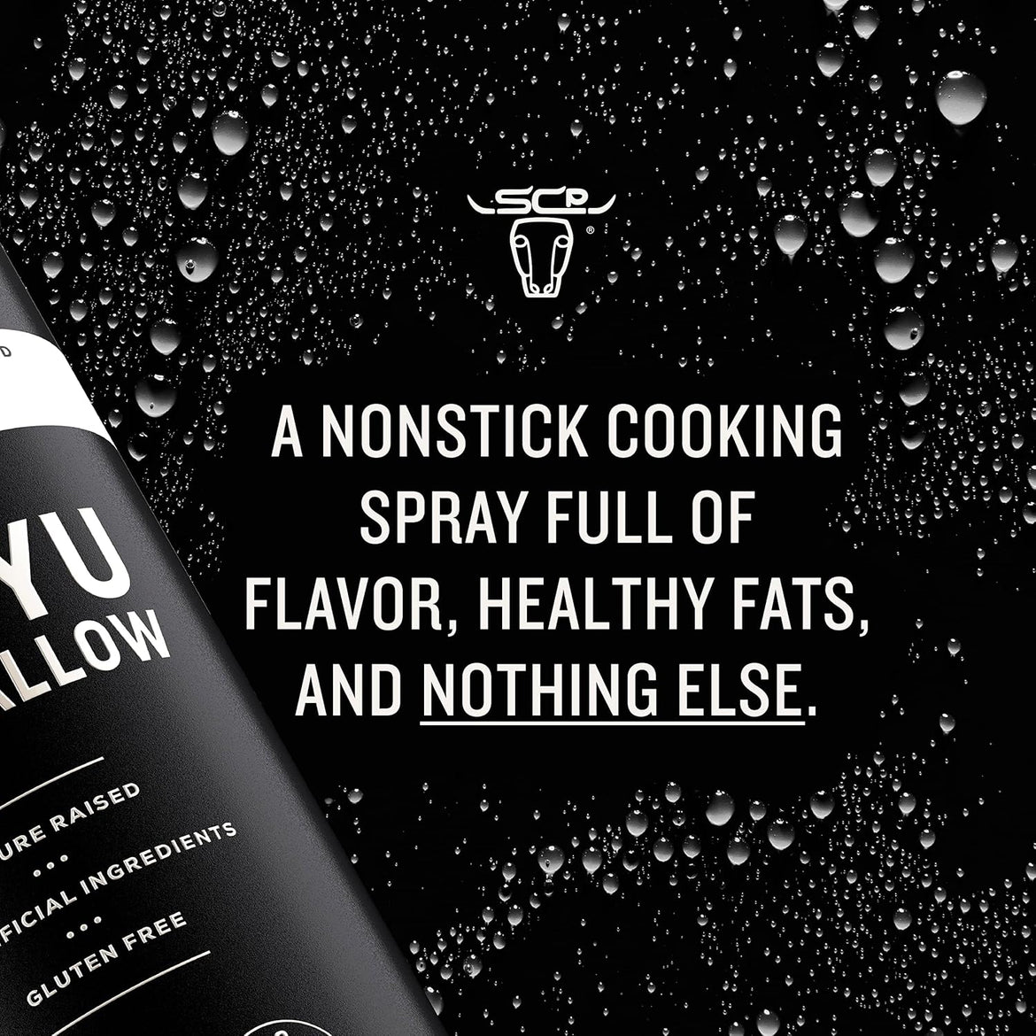 South Chicago Packing Wagyu Beef Tallow Spray, Umami-Rich, Flavorful, Perfect for Sauteing, Stir-frying and Grilling, Nonstick Cooking Oil, 7 Fl Oz