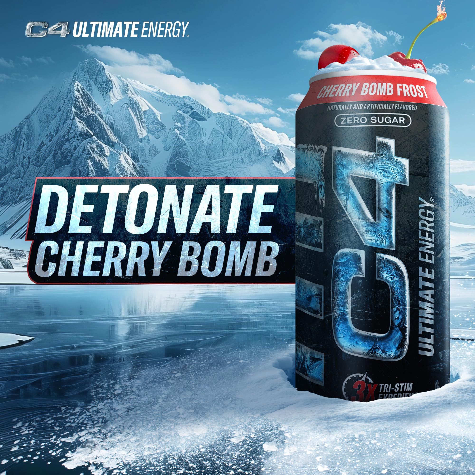Cellucor C4 Ultimate | Pre Workout Sugar Free Energy Drink | Tri-Stim Experience with 300mg Caffeine + TeaCrine + Dynamine | Fruit Punch | 16oz (Pack of 12)