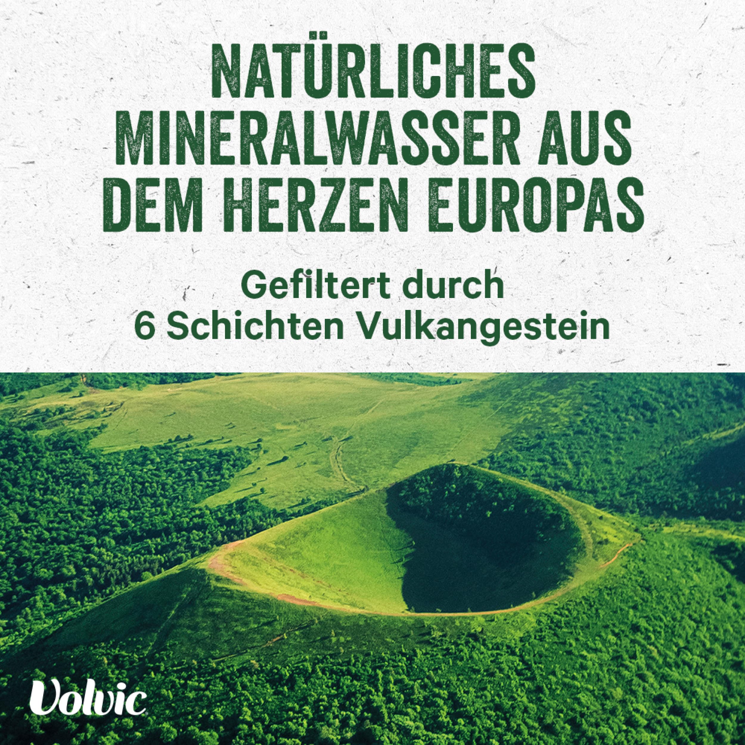 Volvic natürliches Mineralwasser ohne Kohlensäure – 6 x 1,5 l