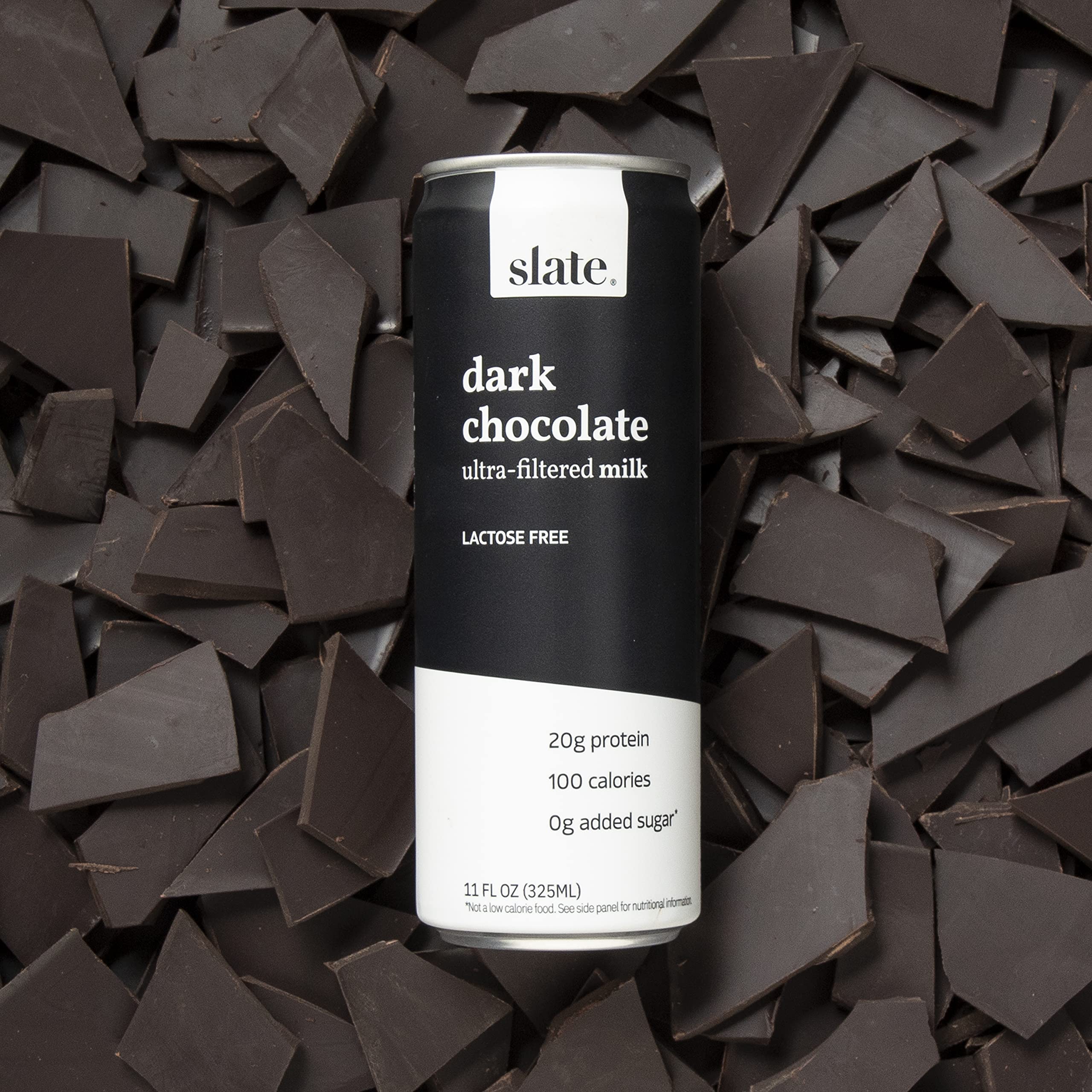 Slate Milk - High Protein Milkshake - French Vanilla - Lactose-Free, 20g Protein, 1g Sugar, 100 Calories, 1g Net Carbs, No Added Sugar - Natural, Breakfast Boost, Post Workout - 11 fl oz, 12 Cans